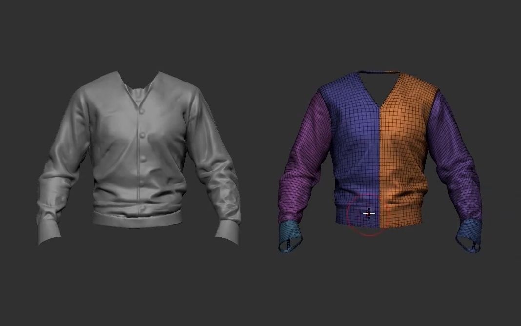 衬衫制作03_maya拓扑低模_哔哩哔哩_bilibili