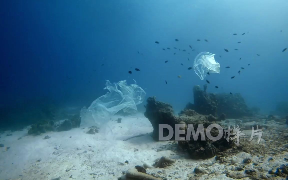 b791 蓝色海水海底世界阳光透过海水海底垃圾污染绿色公益环保保护海洋保护生态环境学校幼儿园小学初中高中文艺节目大屏幕舞台led背景视频素材哔哩...