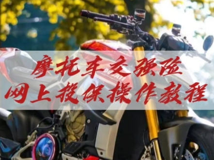 摩托车网上投保教程哔哩哔哩bilibili