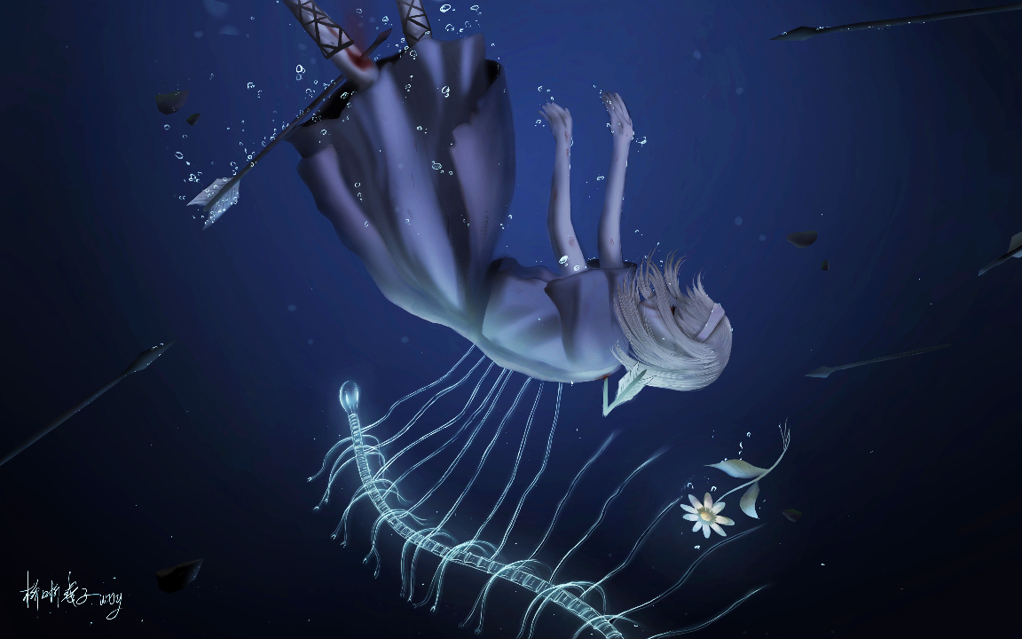 巨人板绘祖奶奶尤弥尔落水的这一幕太美了