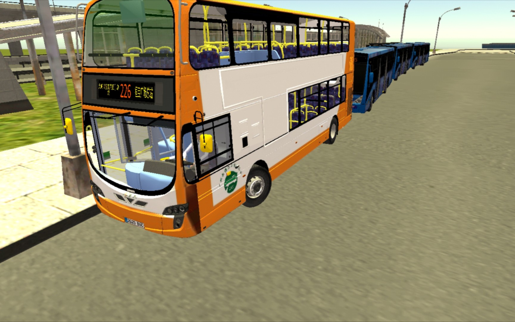 【pbsu】用广州新穗巴士皮肤的volvo b9tl加上自制电显226路玩