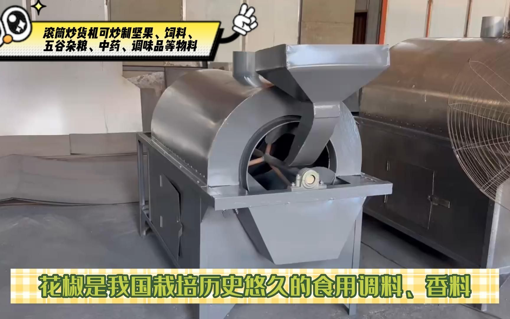 花椒大豆炒货机多功能八角大料炒货机滚筒式菜籽花生炒货机设备