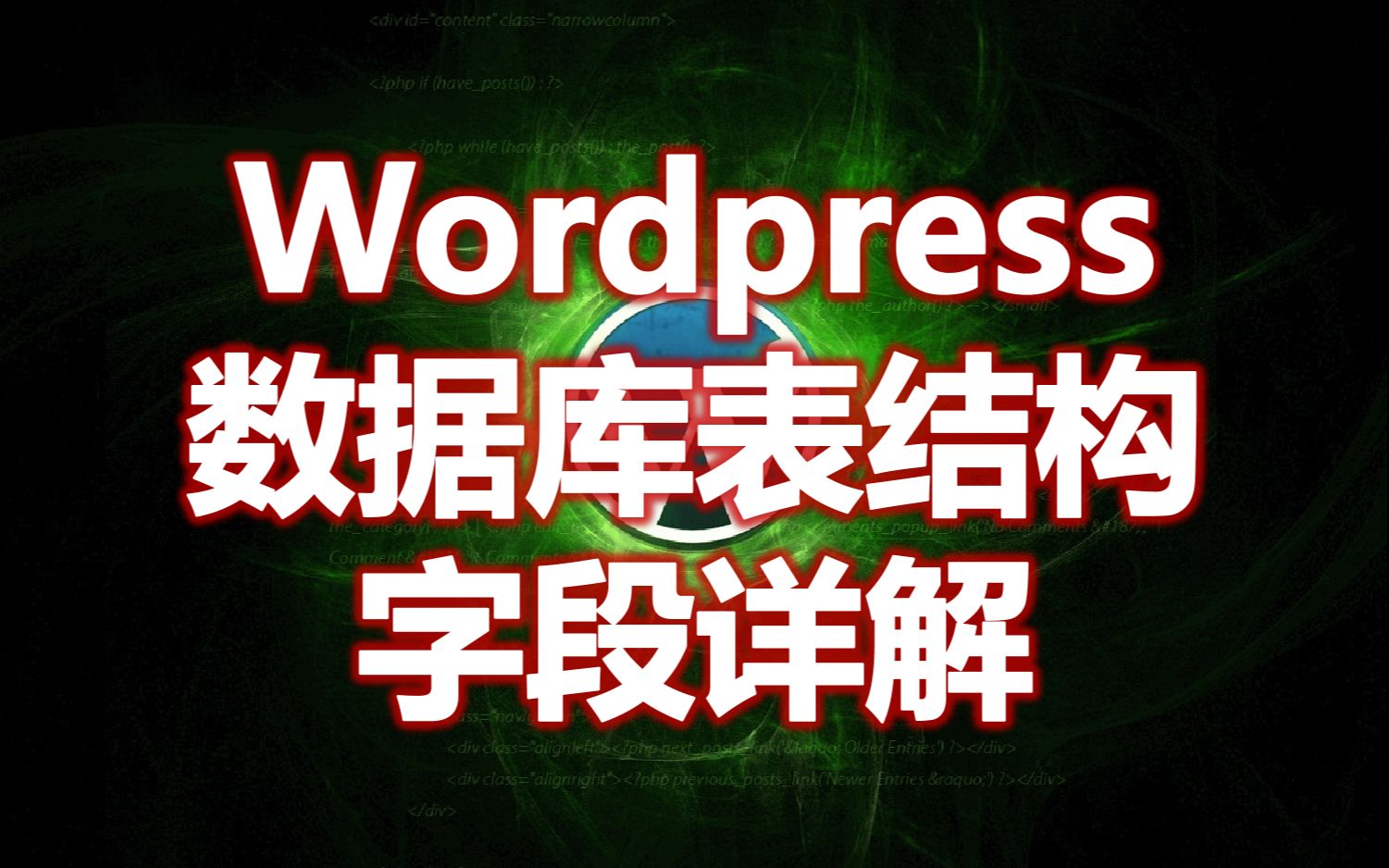 黄聪:Wordpress数据库表结构、字段详解