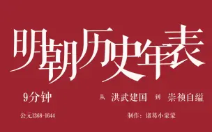 Download Video: 超燃！九分钟从洪武建国到崇祯自缢，明朝历史年表影视化混剪！山河奄有中华在，日月重开大宋天