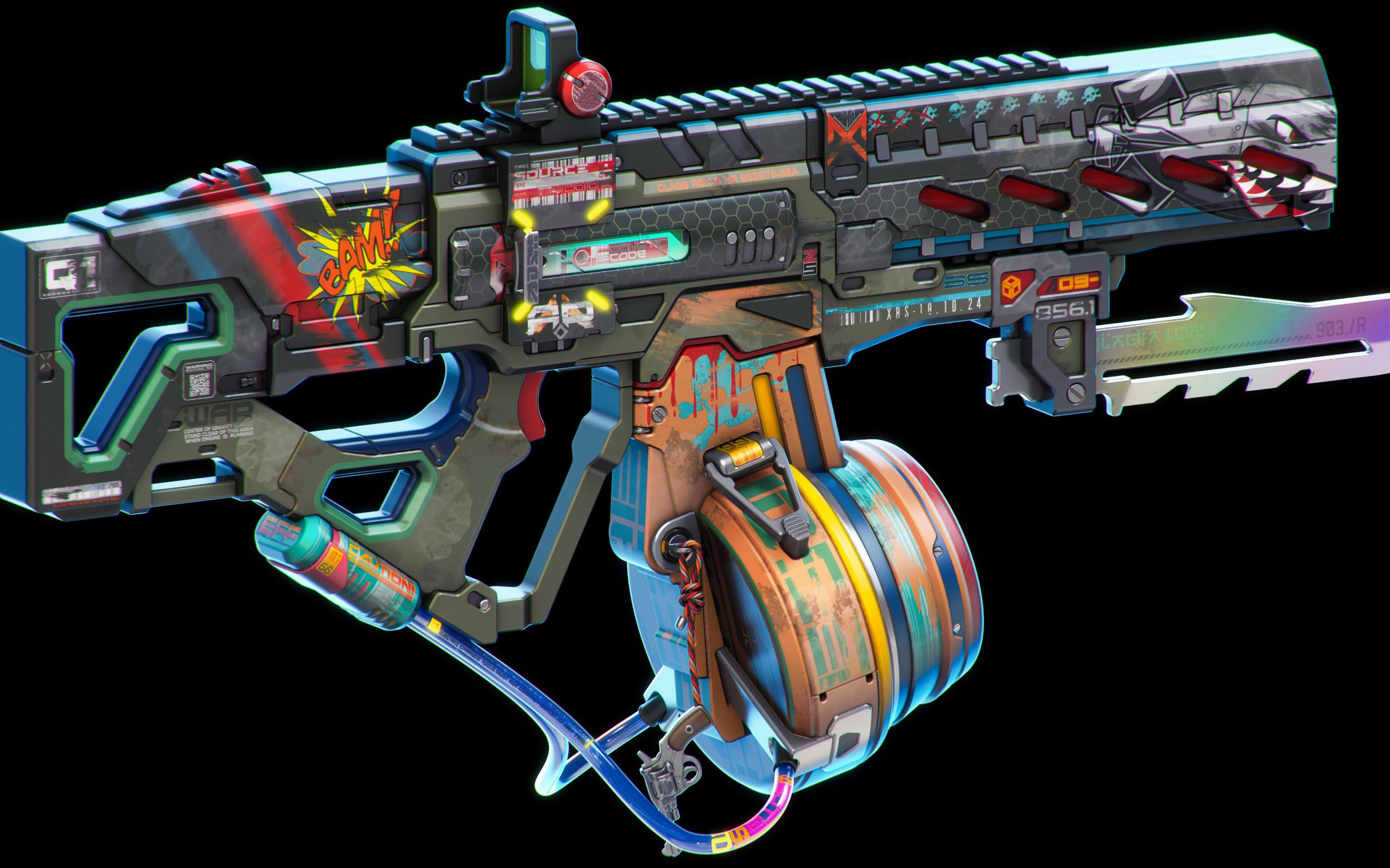 【maya建模】从零基础教你制作一把科幻枪,次世代武器道具高模制作