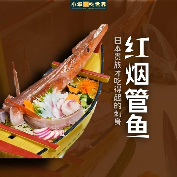 日本超贵的红烟管鱼刺身_哔哩哔哩_bilibili