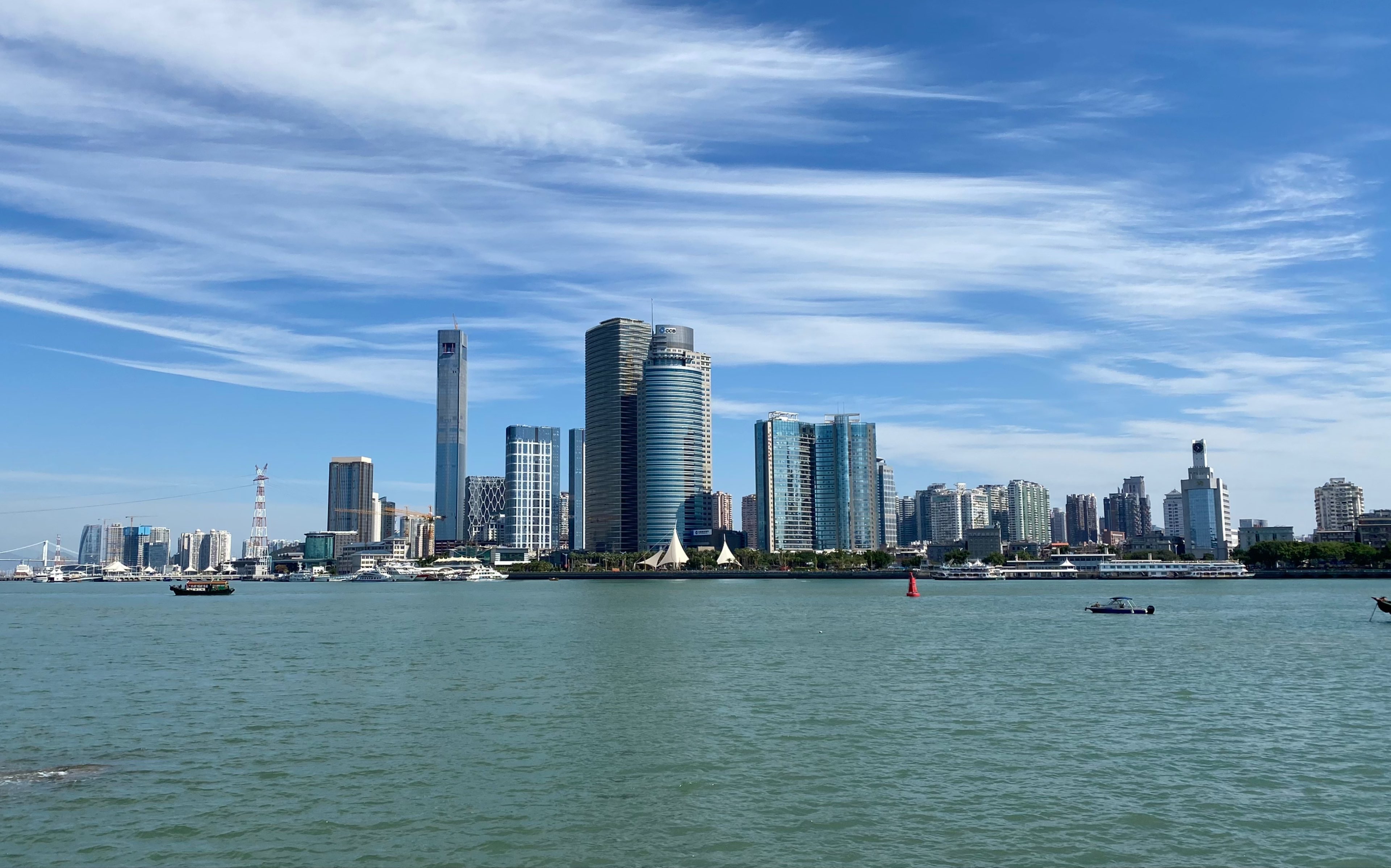 航拍厦门冬日暖阳