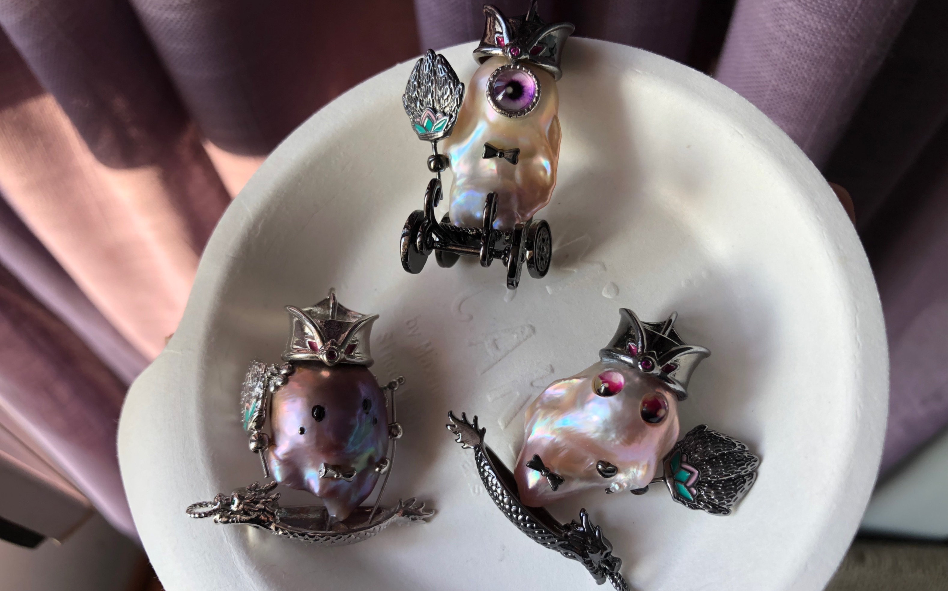 手工|巴洛克异形珍珠手作诸葛亮诸葛孔明草船借箭返场系列2吊坠挂件