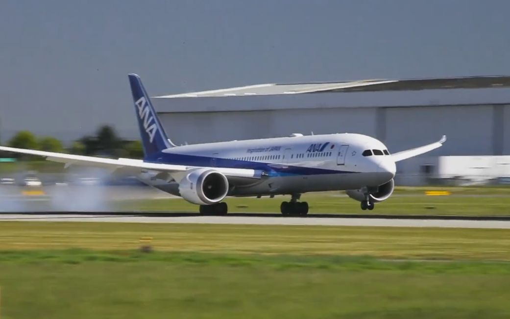 全日空波音787-9 (ja876a)降落溫哥華國際機場_嗶哩嗶哩 (゜-゜)つロ