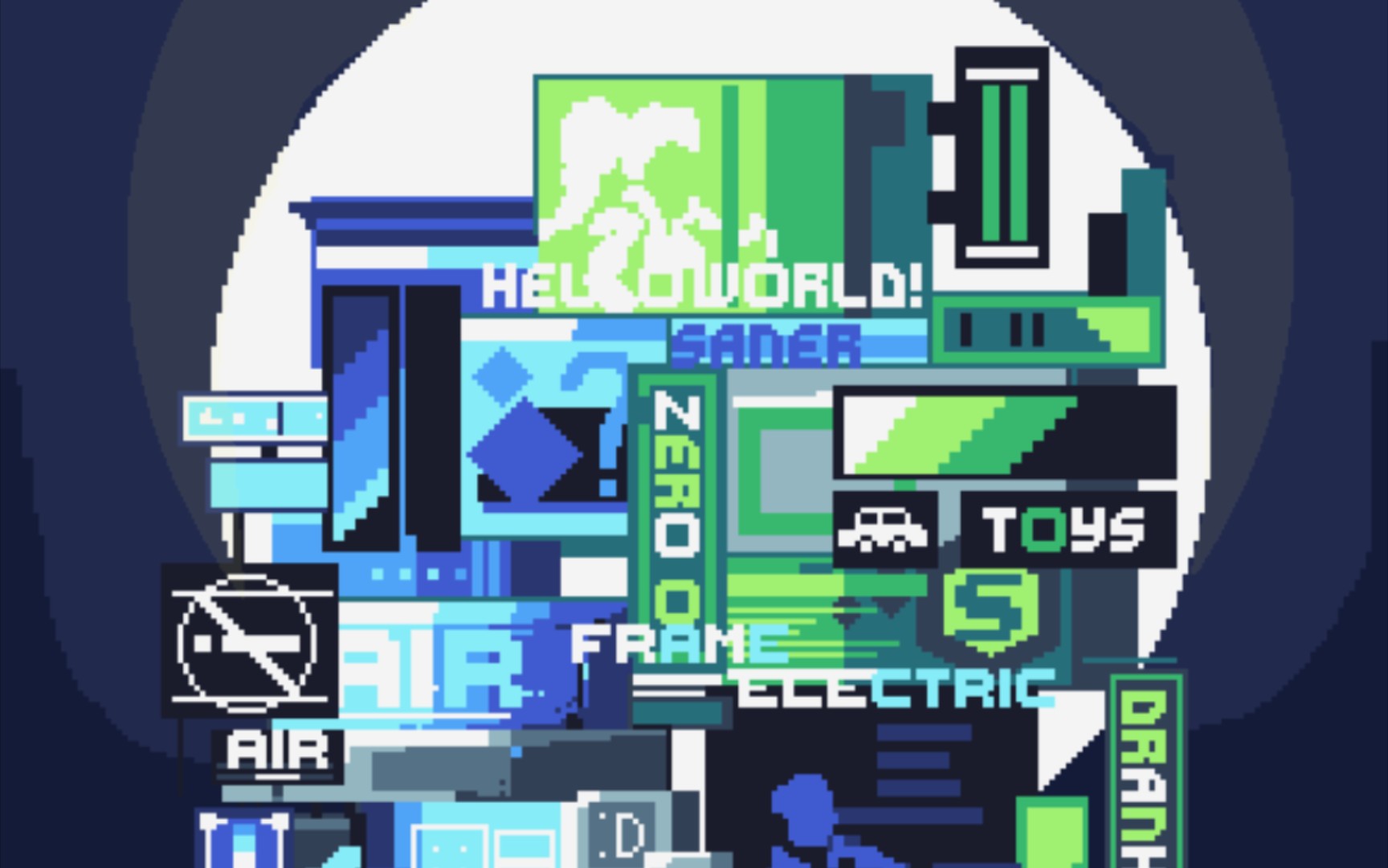 【像素画】赛博小城