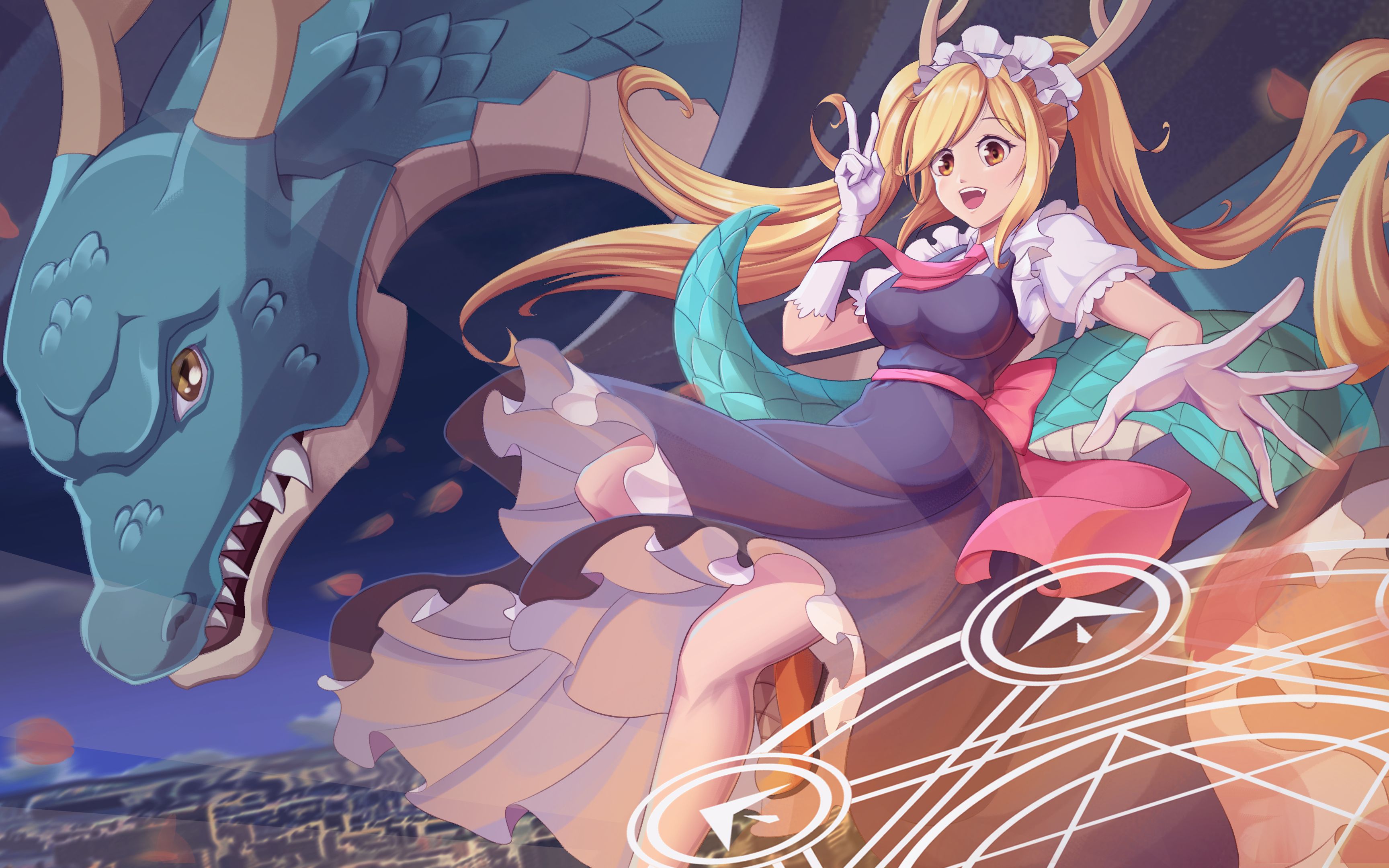 板绘小林家的龙女仆托儿p1线稿p2上色