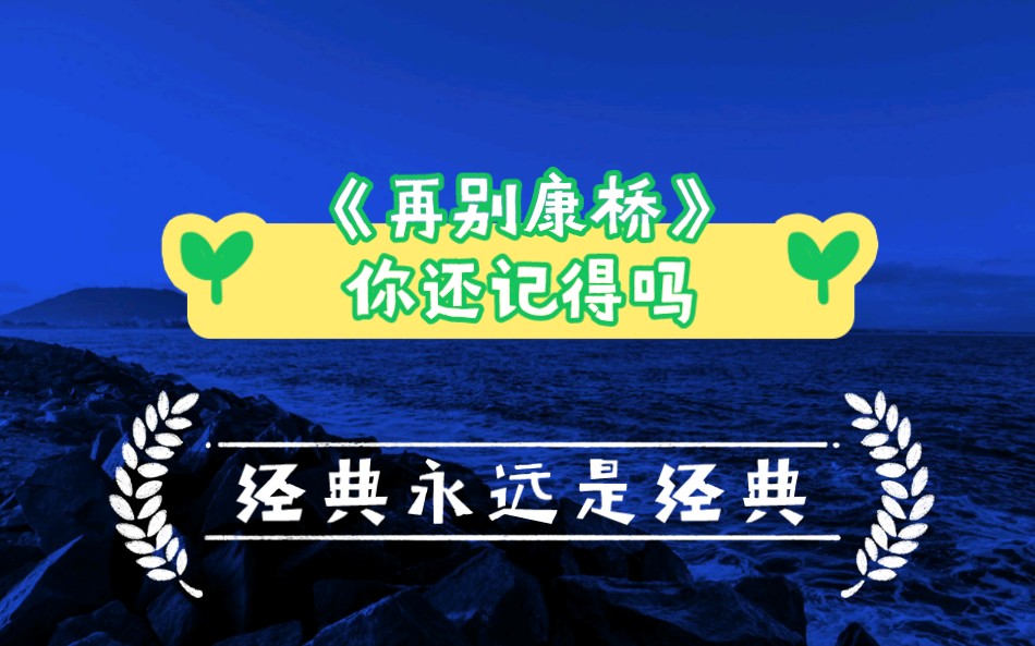 “我挥一挥衣袖,不带走一片云彩.”|那些咏流传的现代诗哔哩哔哩bilibili