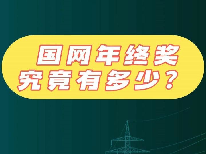 国网年终奖究竟有多少?哔哩哔哩bilibili