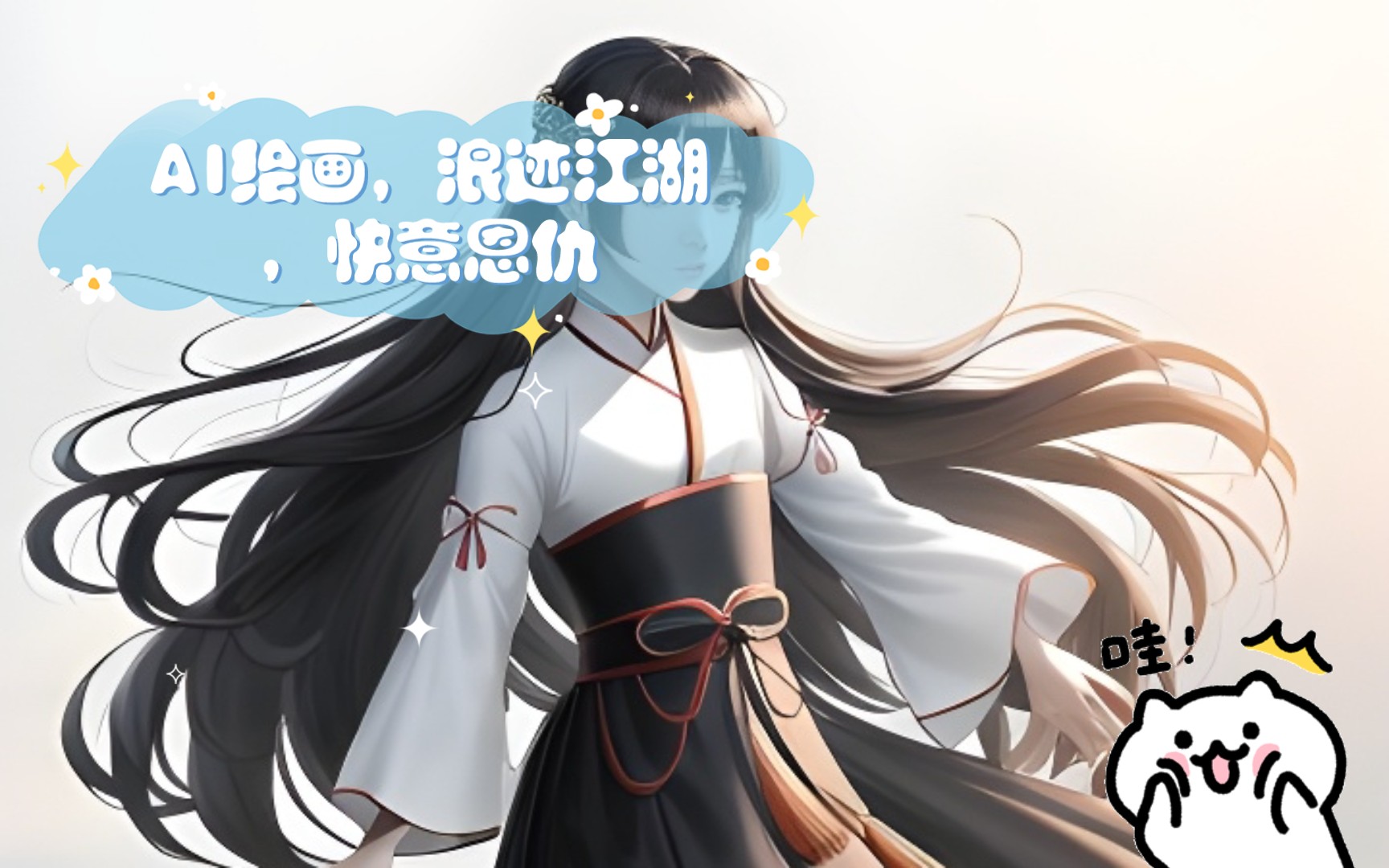 ai绘画,浪迹江湖,快意恩仇