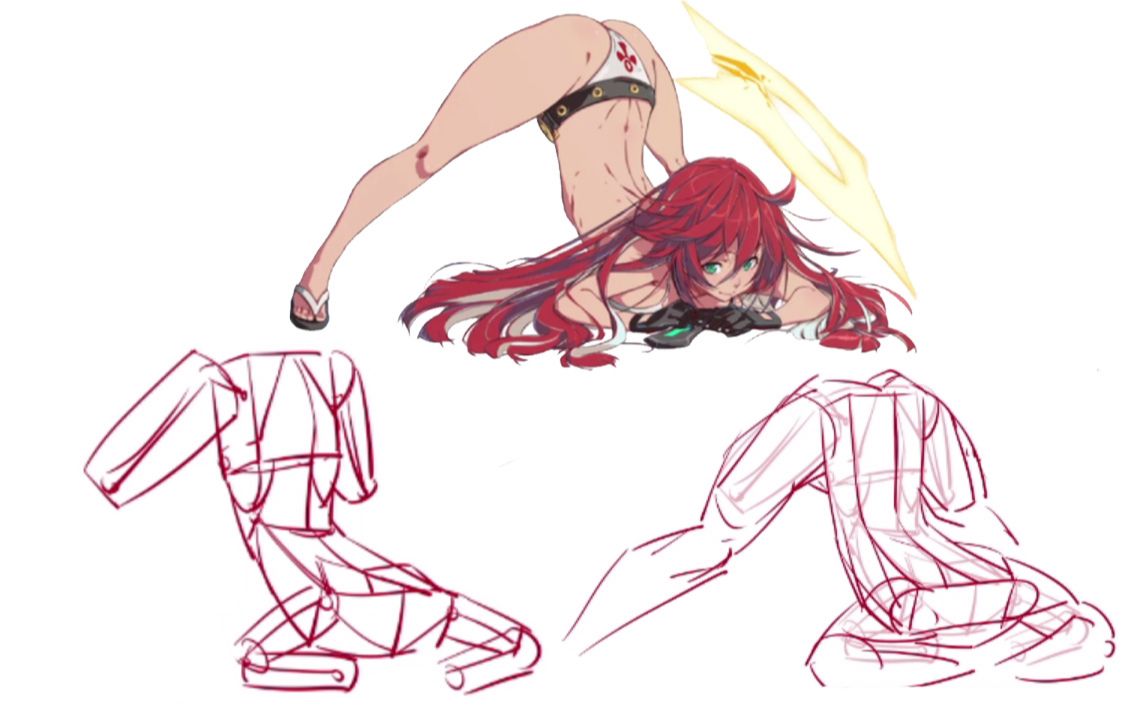 没有猜错,今天教大家画jack-0蹲姿!