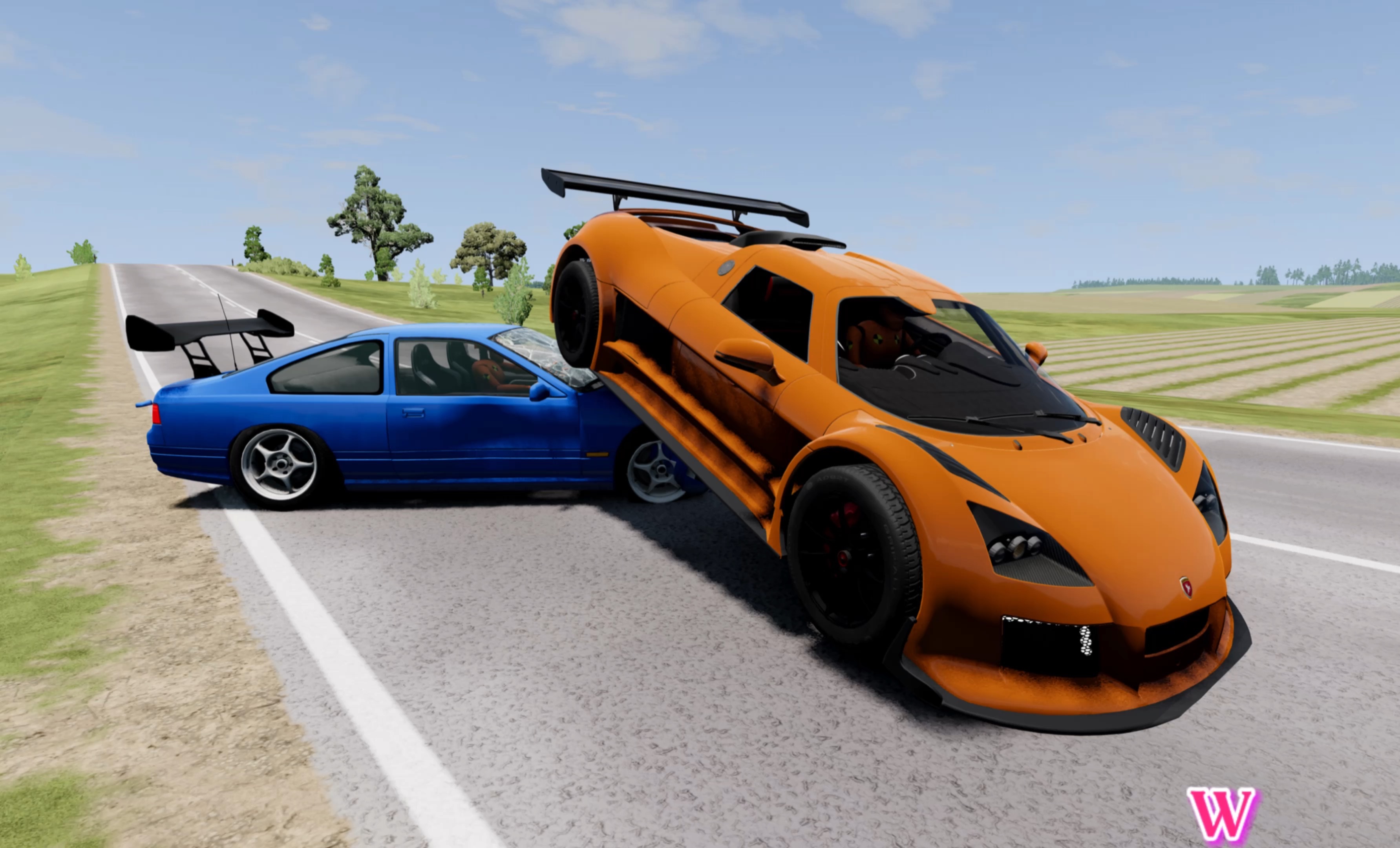 beamng drive -危险的交通事故合集,逼真的车祸模拟#19 模拟驾驶