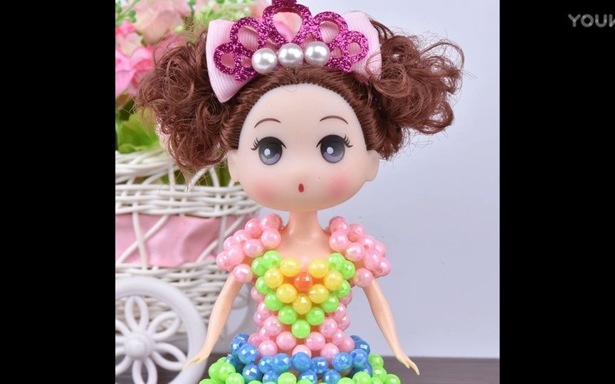 彩虹芭比 视频教程 串珠芭比娃娃视频教程 巧巧手工坊_高清_哔哩哔哩