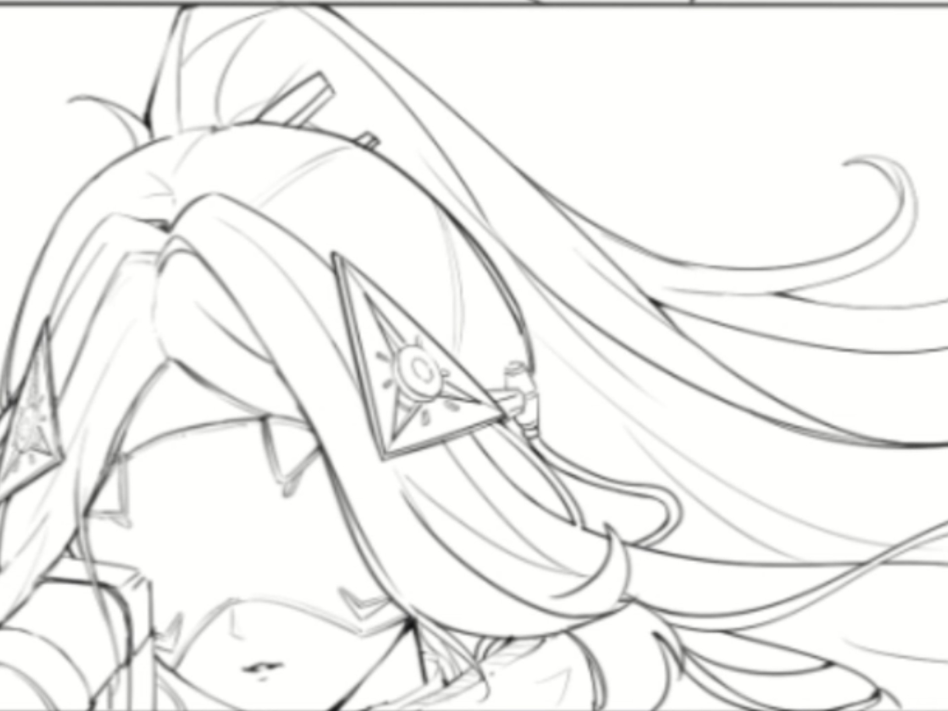 没上色的绘画过程