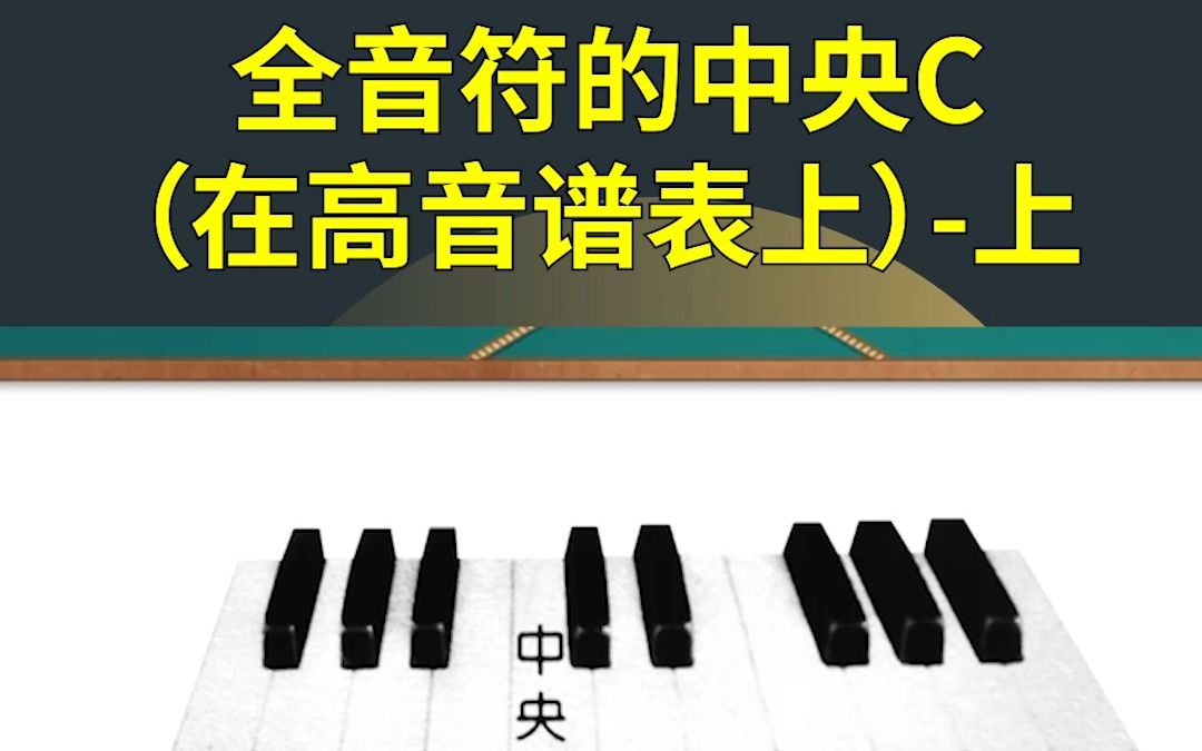 零基础钢琴教学 | 学钢琴必学 全音符中央C哔哩哔哩bilibili