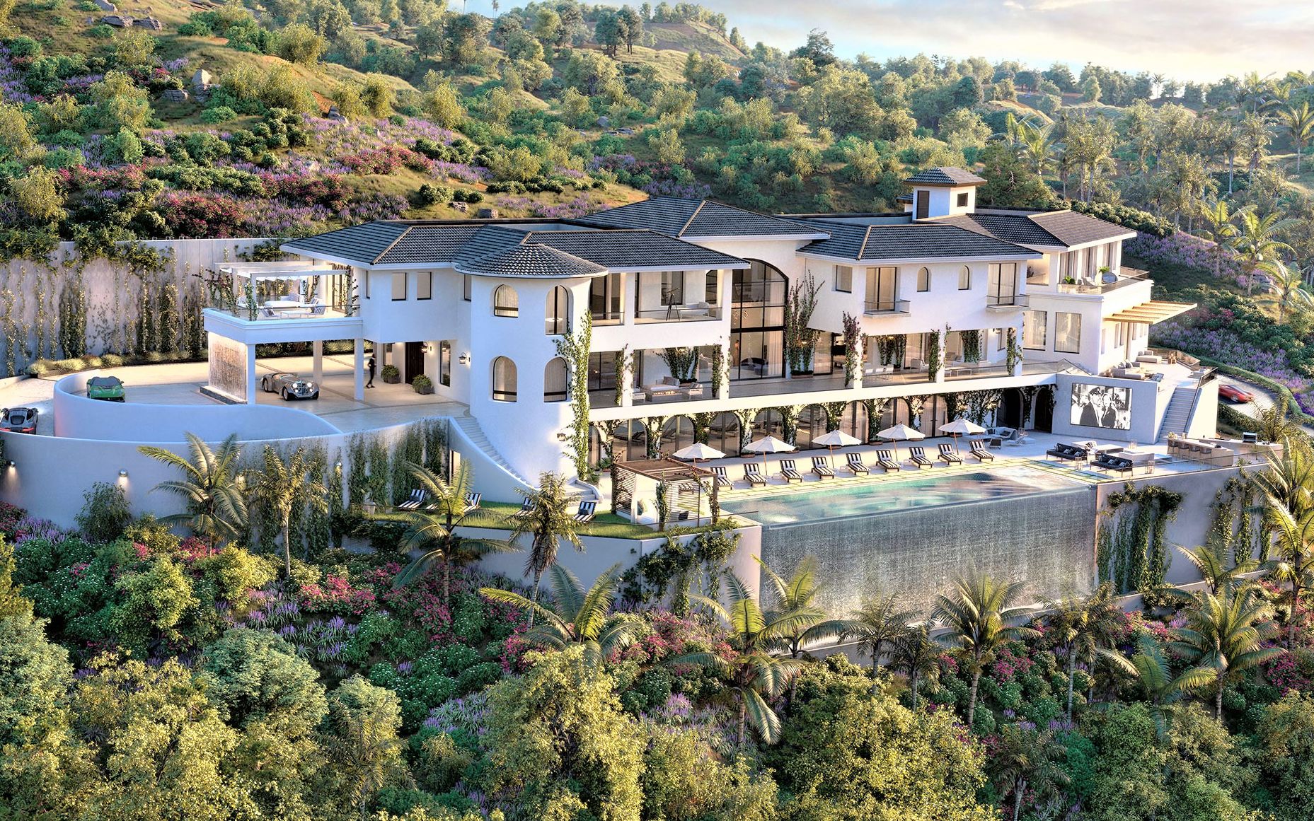 贝莱尔豪宅-7800万美元的西班牙式大型住宅10697 somma way