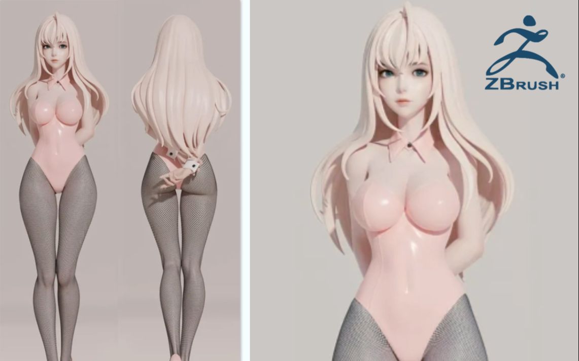 【ZBrush教程】纯欲 真的让人受不了 确定不点击看看 、Sex美女裸模雕刻 女性人物雕刻全流程 zbrush雕刻 新手入门案例教程哔哩哔哩bilibili