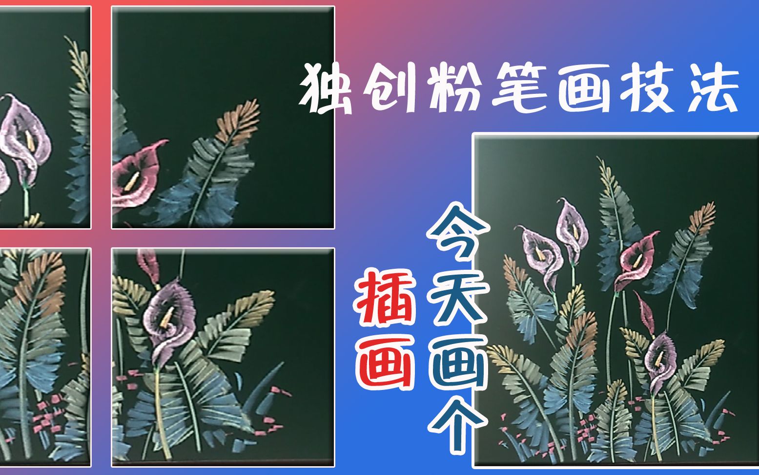 一组花卉插画,清新自然哔哩哔哩bilibili