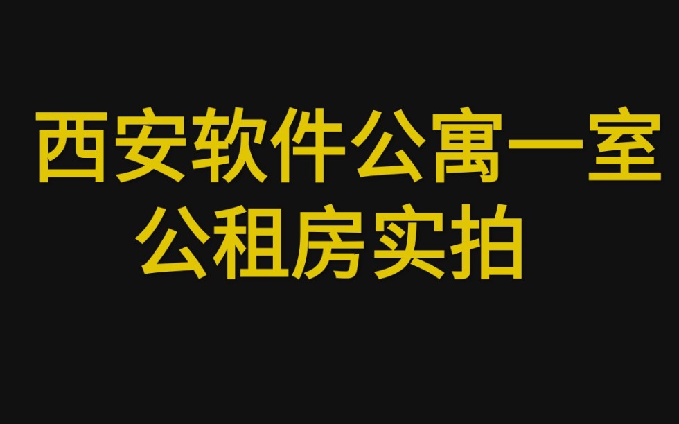 西安軟件公寓一室公租房實拍記錄