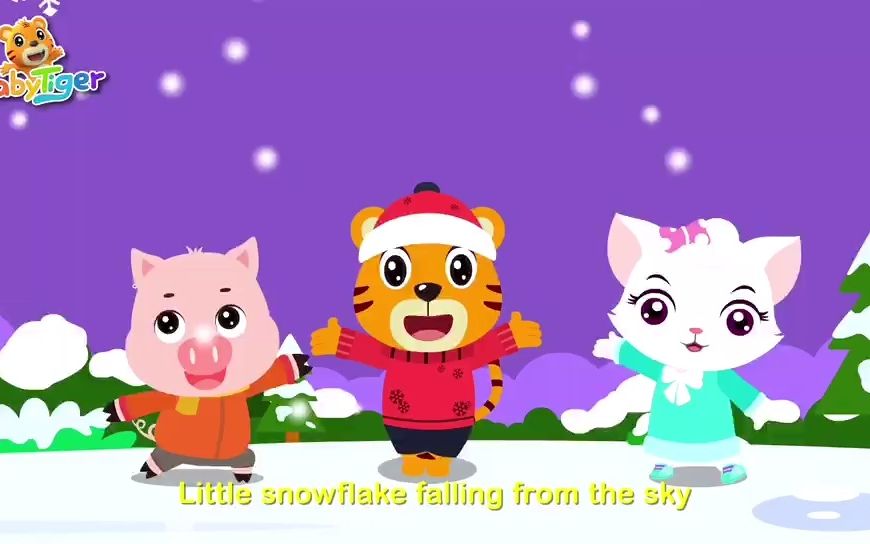 [图]贝乐虎BabyTiger英语儿歌动画系列 Little Snowflakes 小雪花