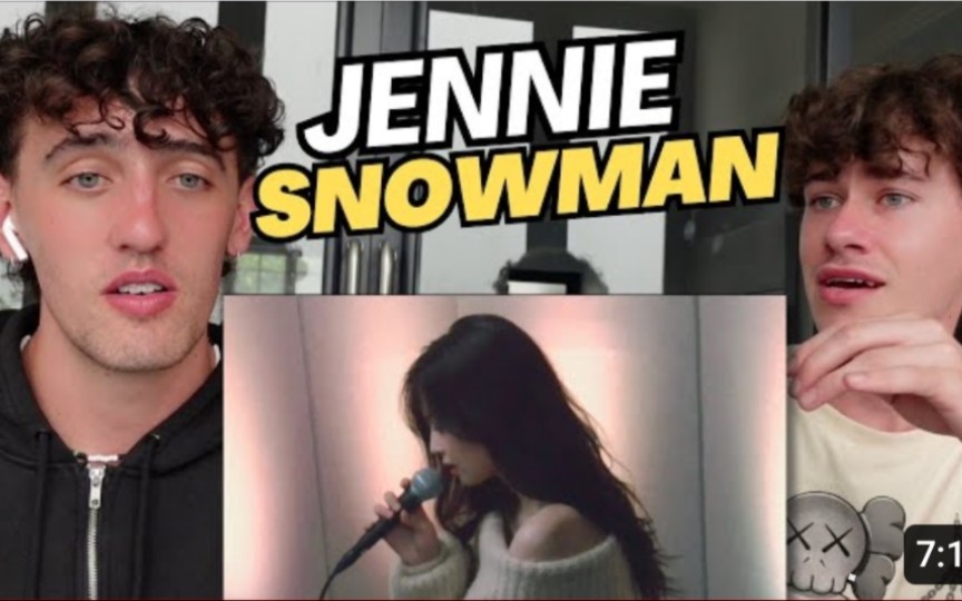 [图]【中字】南非兄弟 reaction jennie圣诞翻唱‘雪(Snow) / Snowman’cover