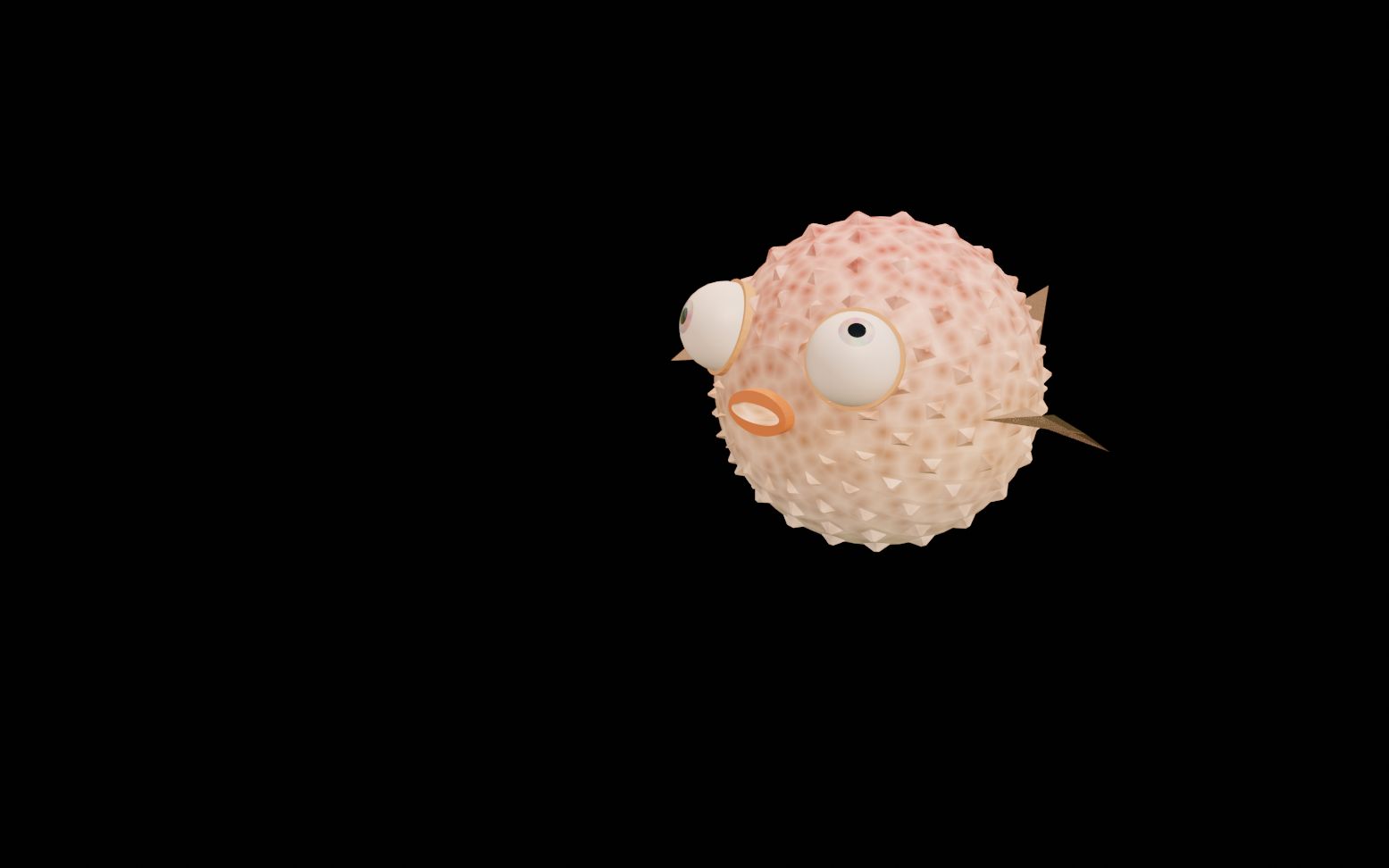 小河豚游泳动画 blender 2.83 shape key