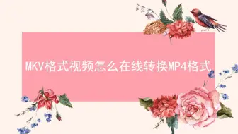 MKV格式视频怎么在线转换MP4格式