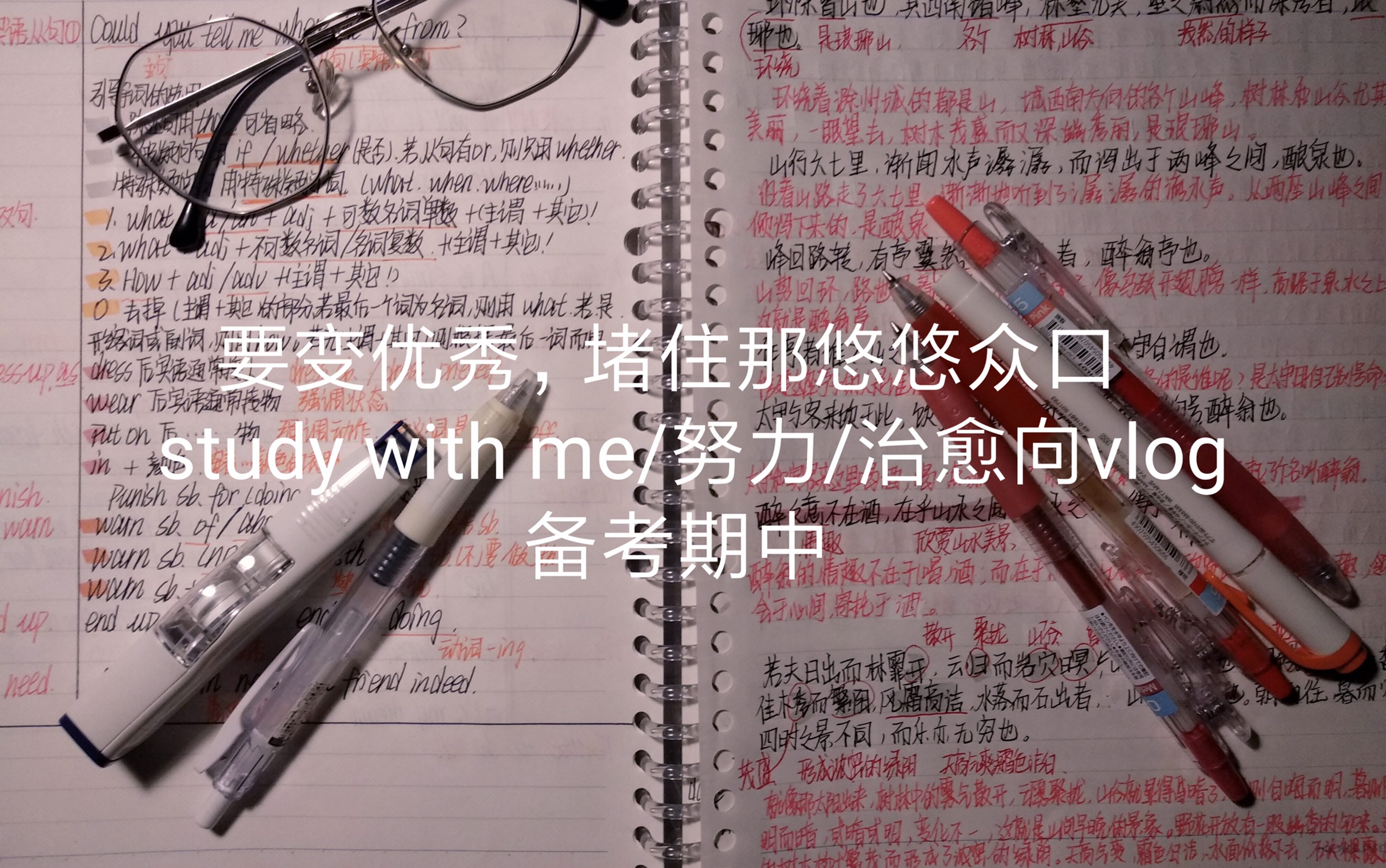 [棠]要变优秀 堵住那悠悠众口/study with me/vlog/治愈向/自律/学习哔哩哔哩bilibili