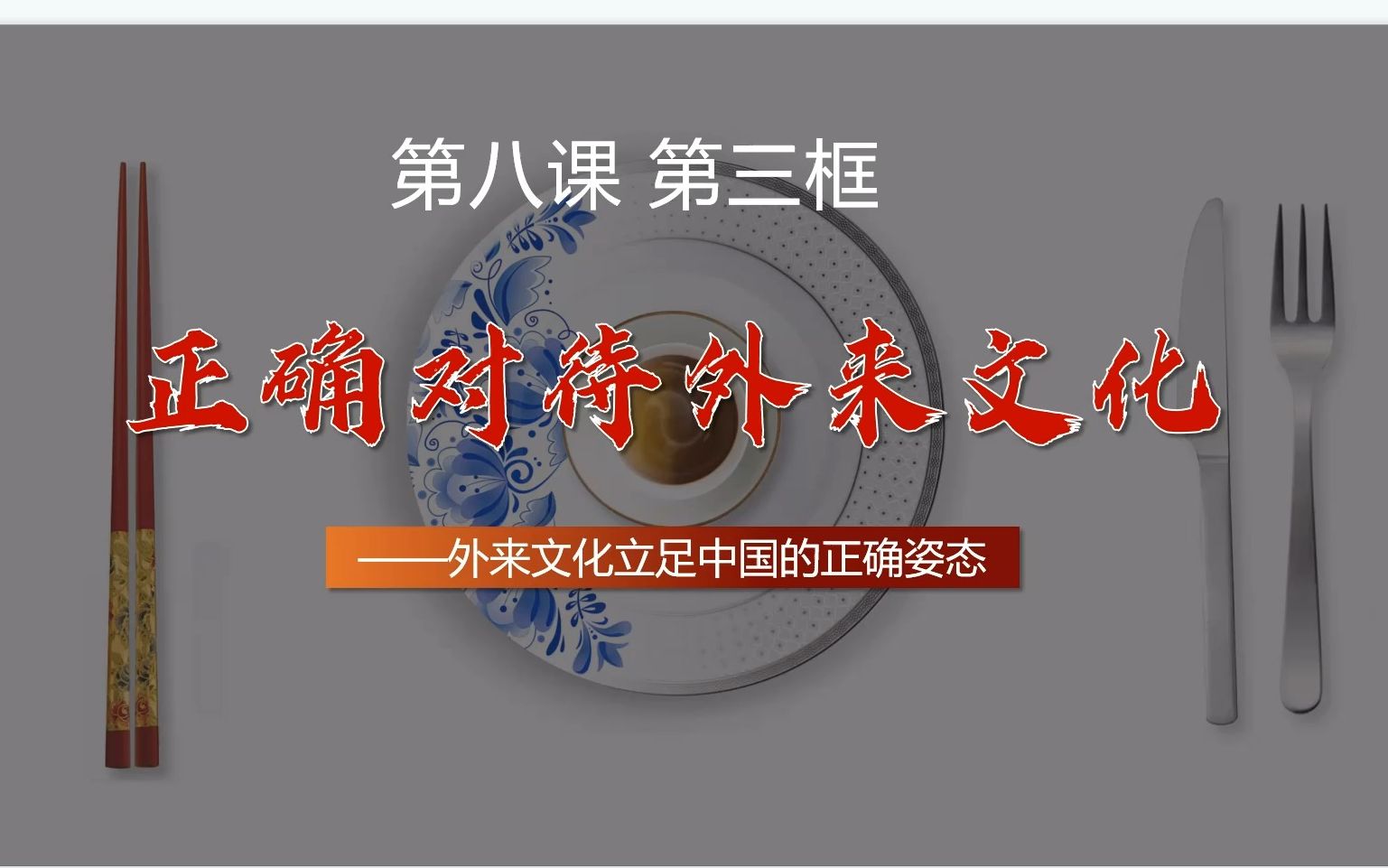 高中政治统编版必修四第八课第三框 正确对待外来文化哔哩哔哩bilibili