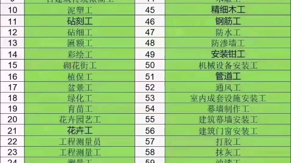 【中国建设劳动学会技工证】1、工种:水电工、管工、水工、防腐工、花卉园艺工、绿化工、保洁员、管道工、花卉工哔哩哔哩bilibili