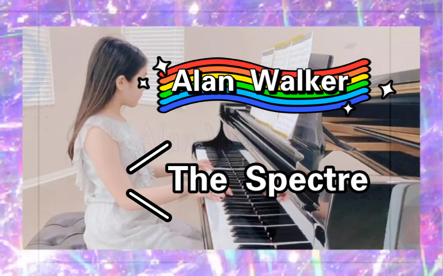 [图]小学生自学弹奏Alan Walker 电音曲《幽灵》the Spectre | 美国10后up主钢琴弹奏