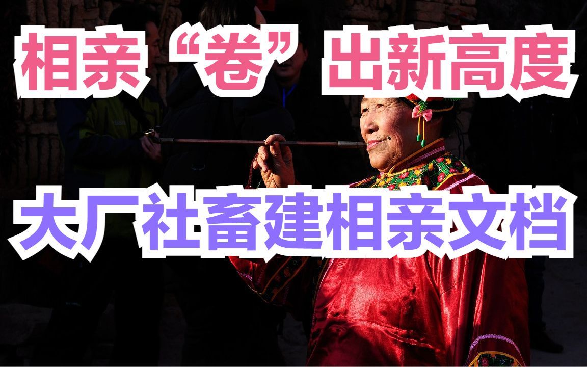 相亲也内卷!互联网企业员工建立“大厂er相亲文档”,大厂高学历高收入年轻人工作忙,大厂社畜脱单难哔哩哔哩bilibili