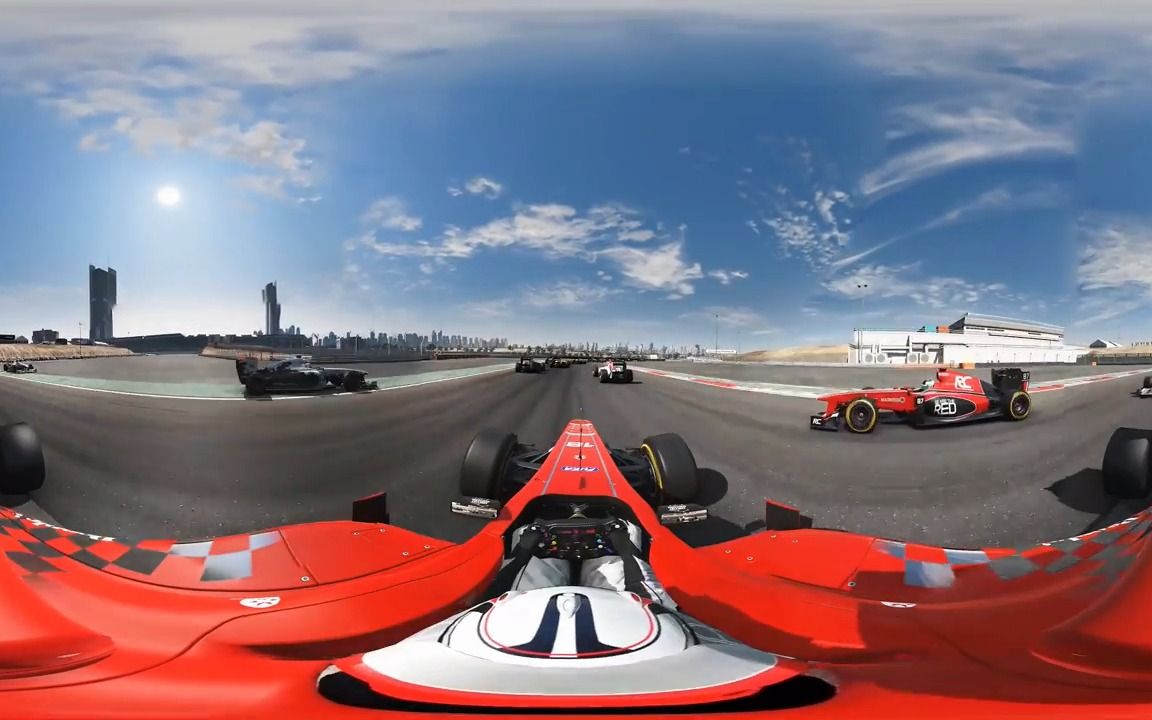 360° vr 油管上百万播放的f1赛车,戴眼镜看更加哦