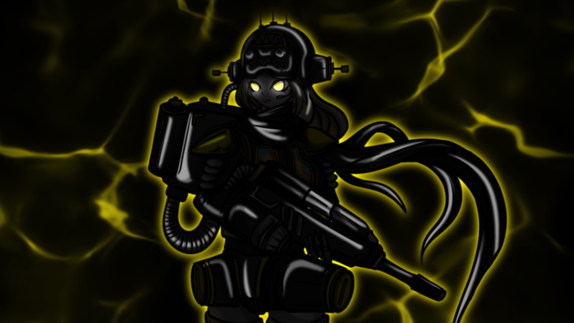 黑色金古桥娘化