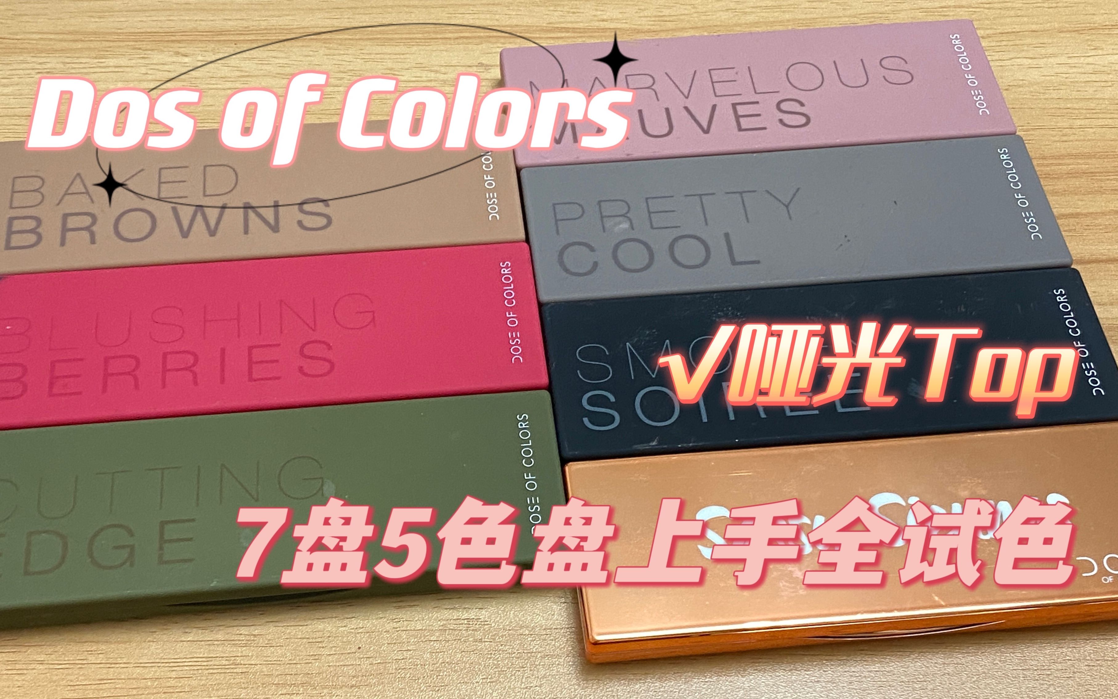 DoseOfColors5色眼影盘合集|手臂全试色|哑光TOP|冷暖调全哑光大地色|日常好盘哔哩哔哩bilibili