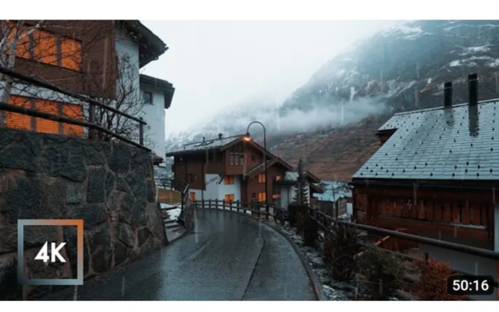 [图]【累了就点进来】Walking in the Rain, Zermatt Switzerland and Mattervispa