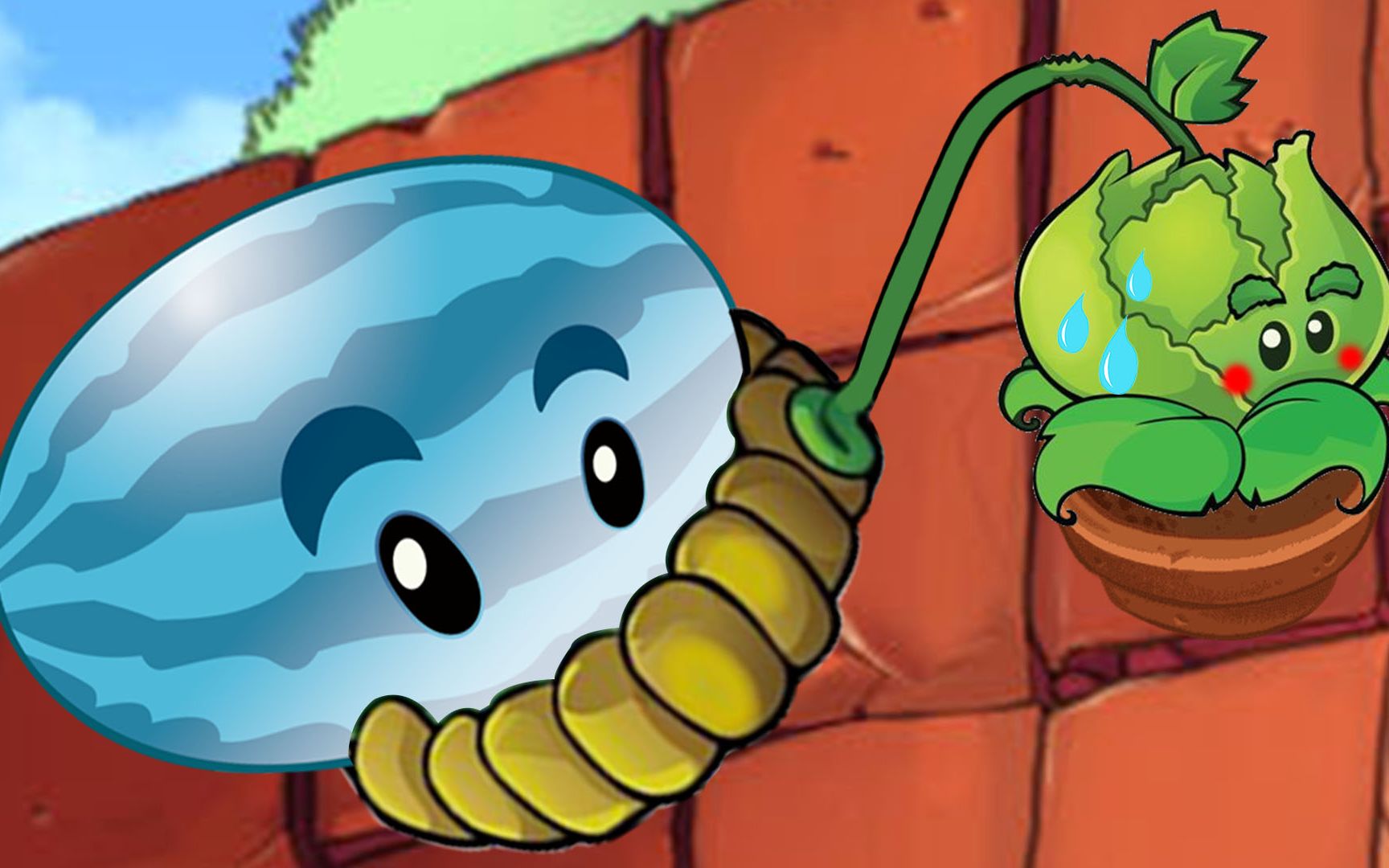 植物大战僵尸beta版:扔冰西瓜的卷心菜见过吗?_哔哩哔哩_bilibili