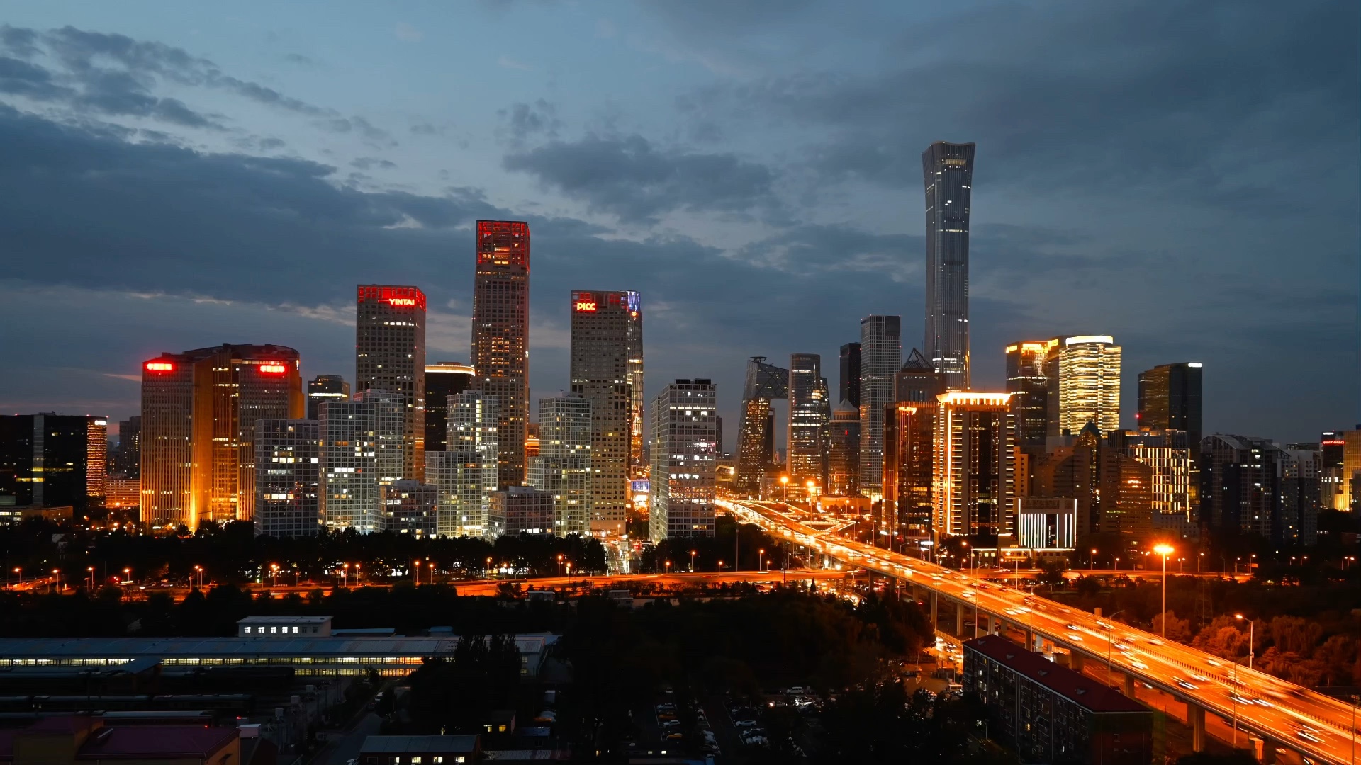 北京东三环国贸cbd日落延时摄影by尼康z6