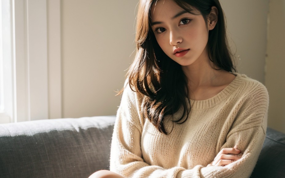 毛衣模特小姐姐