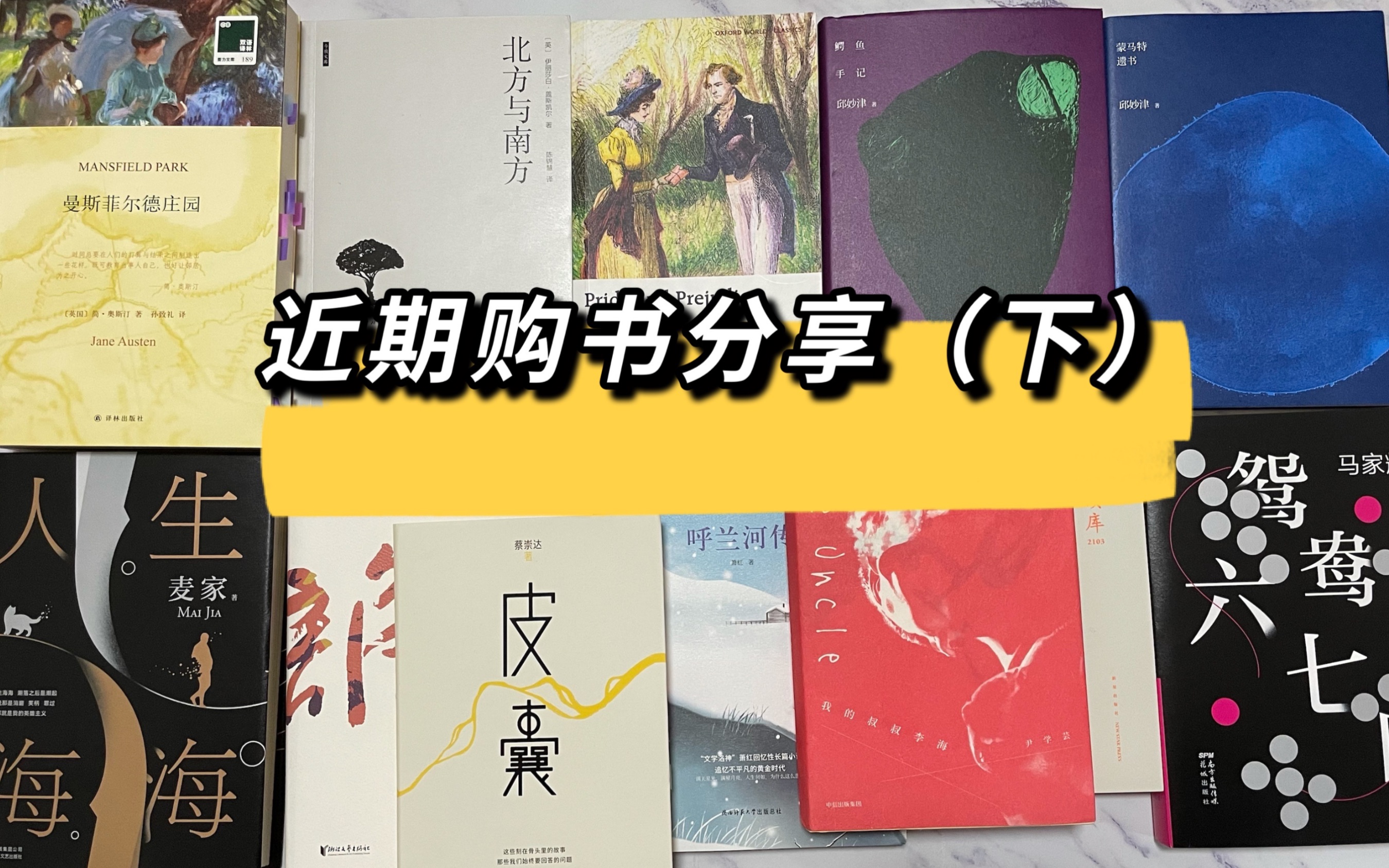 [图]近期购书分享(下)｜上下两期共21本｜理想国邱妙津再版｜华语文学｜英国小说｜傲慢与偏见/曼斯菲尔德庄园