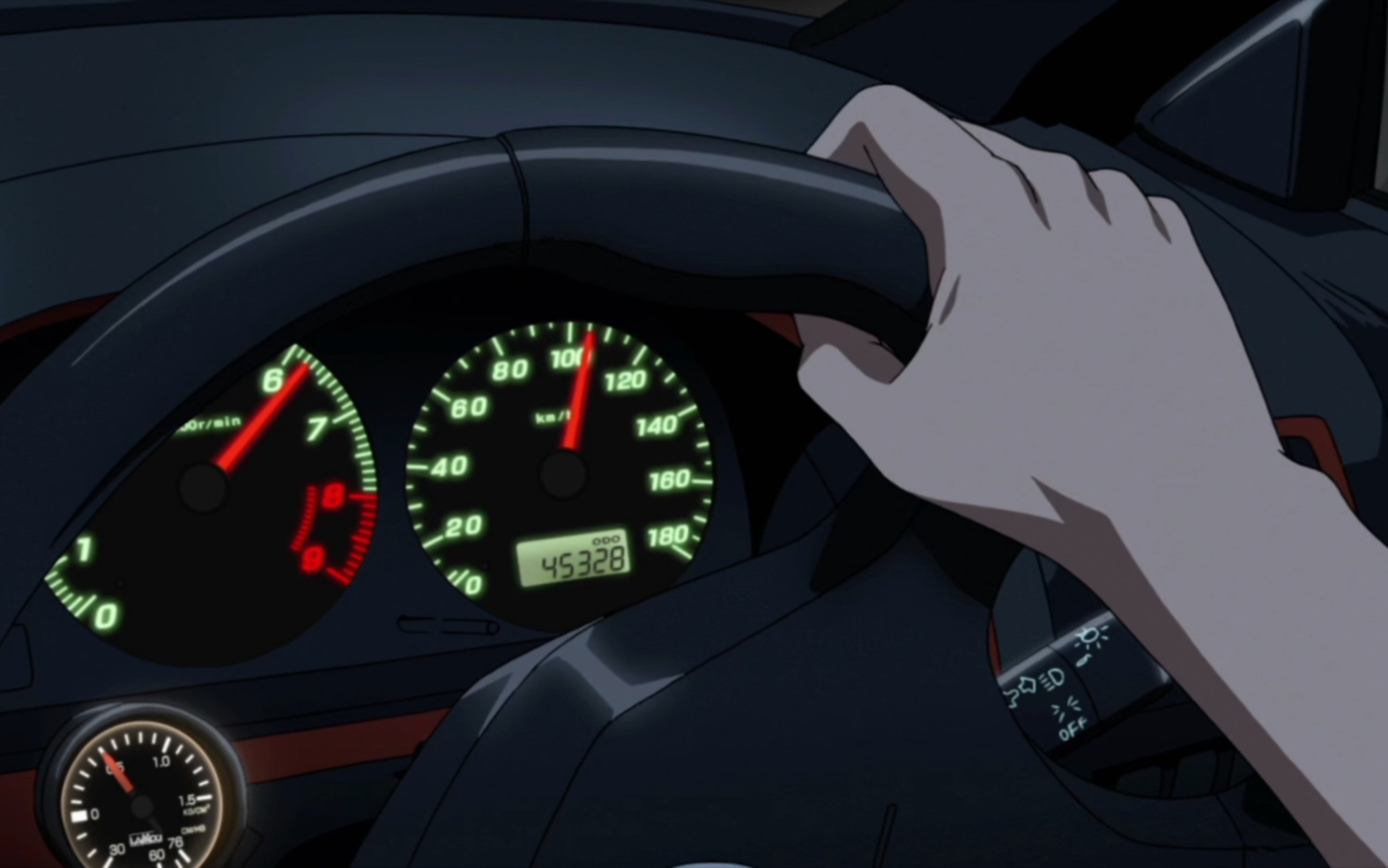 头文字d 拓海开着斯巴鲁练习单手驾驶