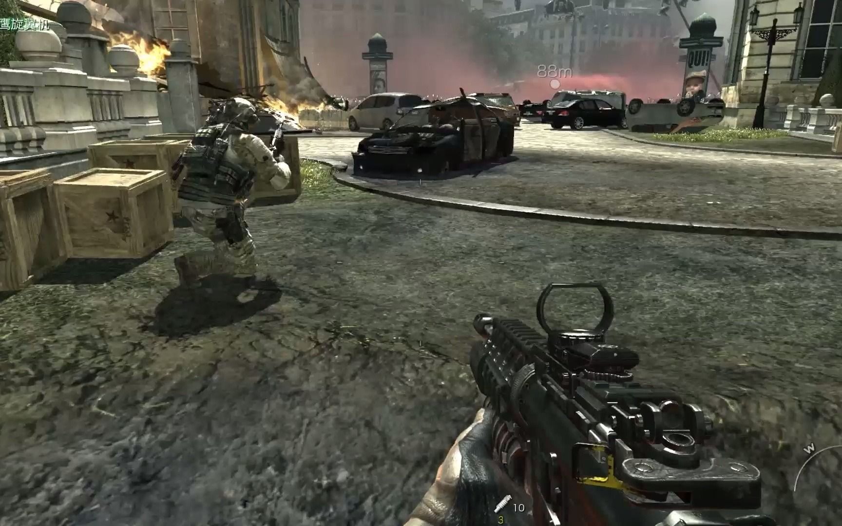 使命召唤8在ac130空中炮艇上为地面部队作掩护