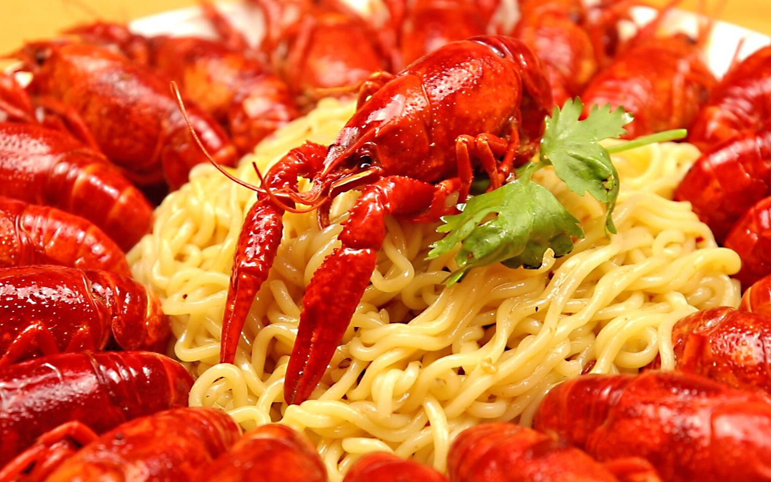 试吃b站最丰盛的秘制麻辣小龙虾拌面,wow,尖叫吧少年