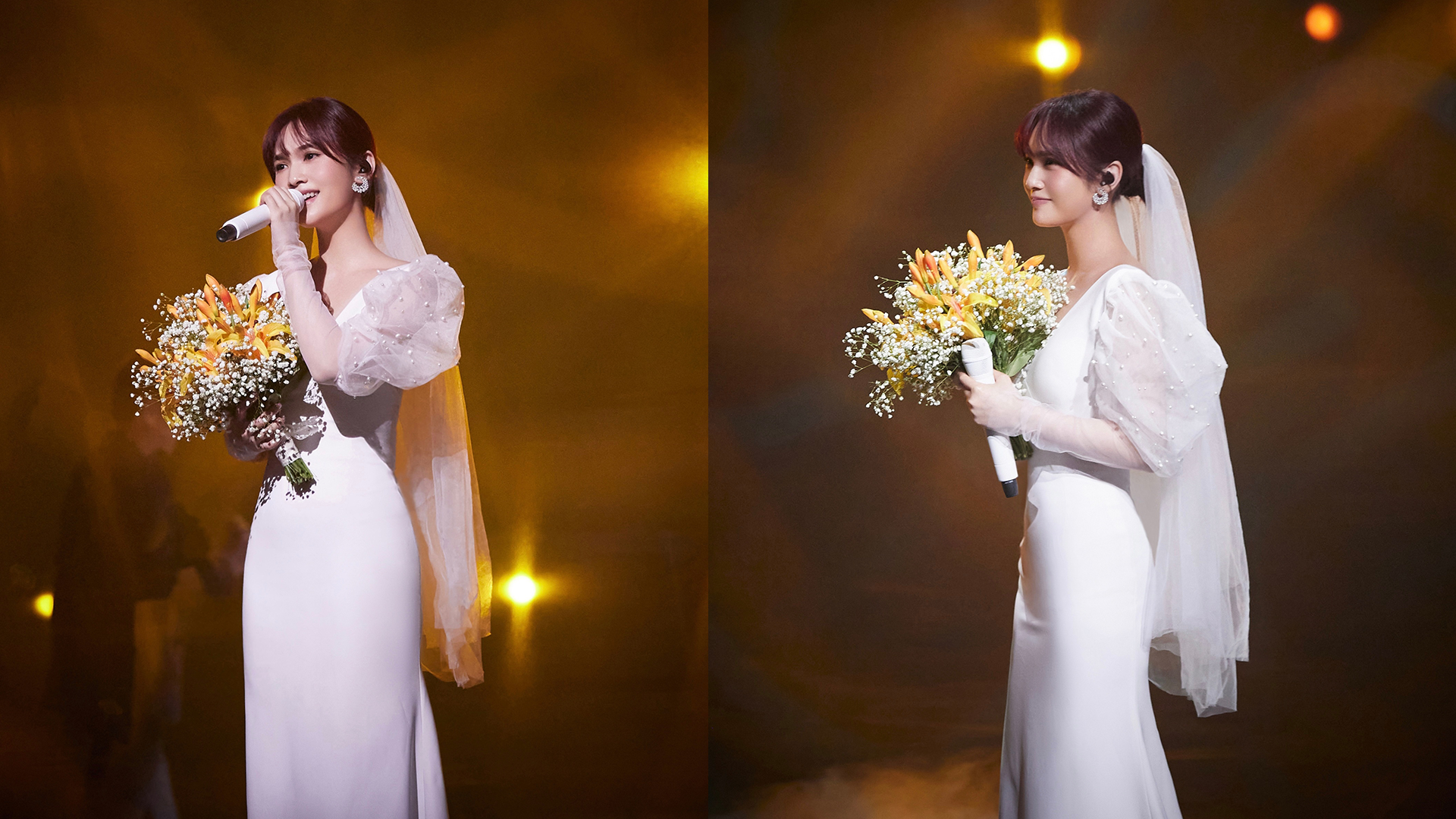 杨丞琳穿婚纱唱《萱草花》,声音温暖催泪,网友喊李荣浩快办婚礼