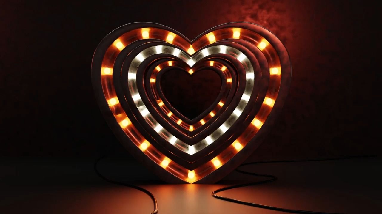 m763 唯美梦幻紫色粉色爱心光环霓虹灯炫酷动感爵士舞街舞灯光秀走秀