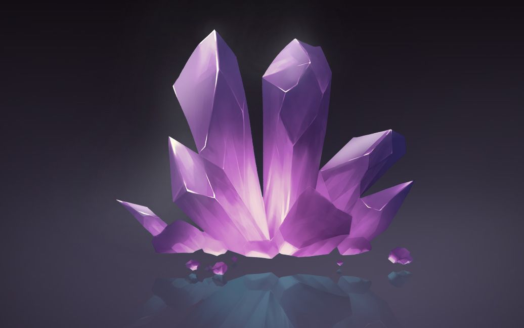 【星梦绘原画培训】游戏原画教程:簇状水晶怎么画?